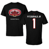 Jacksonville State University Basketball Black Tee - #1 Marcus Fitzgerald Jr