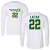 Northern Michigan University Football White Performance Long Sleeve - #22 Kainoa Lacar