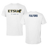 East Tennessee State University TF and XC White Performance Tee - Ethan Fulford
