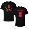 Christian Brothers University Baseball Black Performance Tee - #8 Clay Facteau