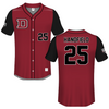 Dean College Red Baseball Jersey - #25 Zachary Handfield