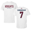 Fairleigh Dickinson University-Metropolitan Campus Softball White Performance Tee - #7 Riley Cunningham