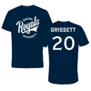 Queens University of Charlotte Lacrosse Navy Performance Tee - #20 Elise Grissett