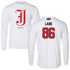 Jacksonville State University Football White Performance Long Sleeve - #86 Quinton Lane