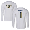 East Tennessee State University Basketball White Performance Long Sleeve - #1 Lyndie Ramsey