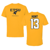 East Tennessee State University Football Gold Tee - #13 Jon Hunt