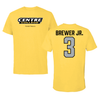 Centre College Football Yellow Colonel Tee - #3 Mario Brewer Jr.