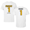 University of Idaho Football White Jersey Performance Tee - #1 Ricardo Chavez