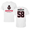 Austin Peay State University Football White Performance Tee - #58 Leon Brigham