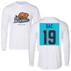 Bucknell University Soccer White Performance Long Sleeve - #19 Brennan Gac