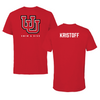 University of Utah Swimming & Diving Red Tee - Keaton Kristoff