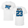 Middle Tennessee State University Volleyball White Performance Tee - #23 Kiera Booth