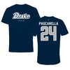 Drake University Soccer Navy Tee - #24 Jordan Pascarella