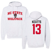 North Carolina State University Basketball Gray Hoodie - #13 KJ Keatts