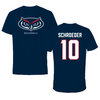 Florida Atlantic University Baseball Navy Mascot Performance Tee - #10 John Schroeder