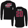 Henderson State University Baseball Black Performance Long Sleeve - #20 Reese Weaks