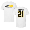 Appalachian State University Ice Hockey White Performance Tee - #21 Joshua Hooper