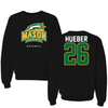 George Mason University Baseball Black Patriots Crewneck - #26 Toby Hueber