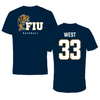 Florida International University Baseball Navy FIU Tee - #33 Brylan West