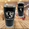 Eastern Illinois University Football Black Stainless Steel Tumbler - #4 MJ Flowers