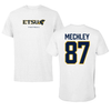 East Tennessee State University Football White Tee - #87 Ryan Mechley