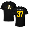 Appalachian State University Baseball Black State Performance Tee - #37 Caleb Cross