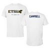 East Tennessee State University TF and XC White Tee - Xian Campbell