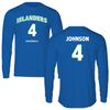 Texas A&M University-Corpus Christi Baseball Blue Jersey Performance Long Sleeve - #4 Diego Johnson