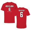 Saint Francis University (Pennsylvania) Football Red Tee - #6 Pierre Royster