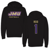 James Madison University Football Black Hoodie - #1 Que Reid