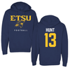 East Tennessee State University Football Navy Hoodie - #13 Jon Hunt