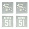 Southeastern Oklahoma State University Football Stone Coaster (4 Pack)  - #51 Garrett Feiden