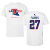 Louisiana Tech University Softball White Performance Tee - #27 Gracie Flores