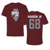 Southern Illinois University at Carbondale Football Maroon State Performance Tee - #68 Derek Harden Jr