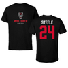 North Carolina State University Basketball Black Wolfpack Tee - #24 Laci Steele