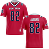 Stony Brook University Red Football Jersey - #82 Jacob Amburn