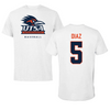 University of Texas at San Antonio Baseball White Performance Tee - #5 Diego Diaz