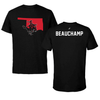 Northwestern Oklahoma State University Football Black State Tee - Luke Beauchamp