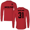 Austin Peay State University Football Red Jersey Performance Long Sleeve - #31 Austin Skoglund