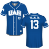 University of Alabama in Huntsville Blue Baseball Jersey - #13 Carson Villalta