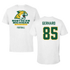 Northern Michigan University Football White Performance Tee - #85 Charlie Gerhard