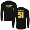 Centre College Football Black Performance Long Sleeve - #51 Reed Albers