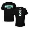 Illinois Wesleyan University Football Black Performance Tee - #3 Ryan Saxe