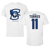 Creighton University Soccer White Performance Tee - #11 Roman Torres