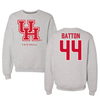 University of Houston Football Gray Crewneck - #44 Michael Batton