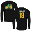 George Mason University Baseball Black Mason Performance Long Sleeve - #19 Owen Stewart