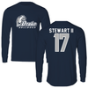 Drake University Football Navy Performance Long Sleeve - #17 DJ Stewart II