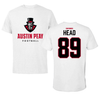 Austin Peay State University Football White Tee - #89 Jackson Head