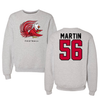 Jacksonville State University Football Gray Mascot Crewneck - #56 Daylan Martin