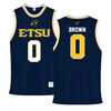 East Tennessee State University Navy Basketball Jersey - #0 Nevaeh Brown